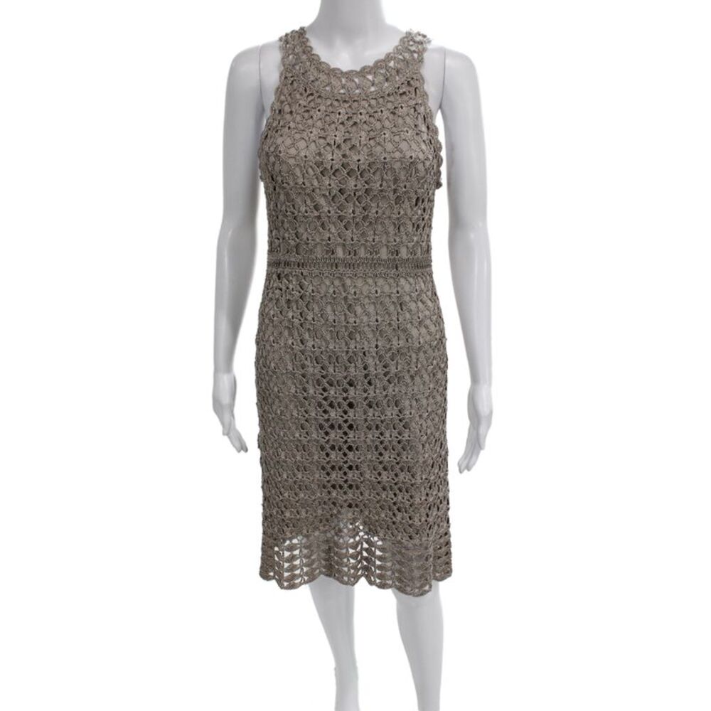 INC International Concepts Womens Sheath Dress Beige Sleeveless Size L